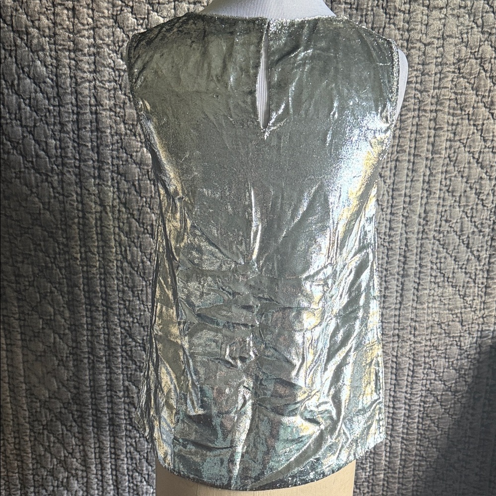 Versace Collection Shimmering Silver Sleeveless B… - image 4